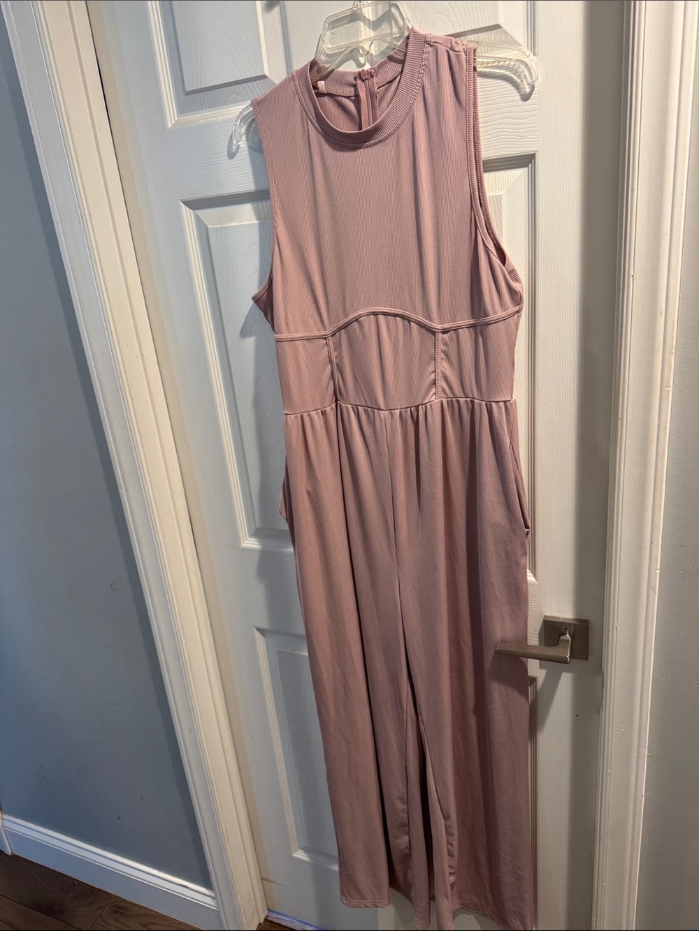 Sleeveless Mauve Jumpsuit